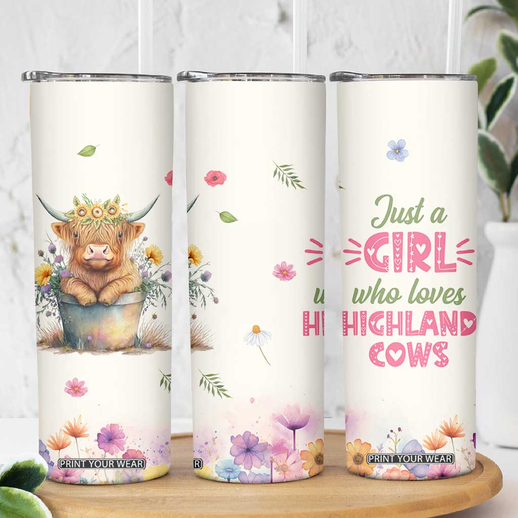 Highland Cow Gifts For Women Skinny Tumbler Cow Lover Farming Gifts For Cowgirls Farmers TB10 Print Your Wear