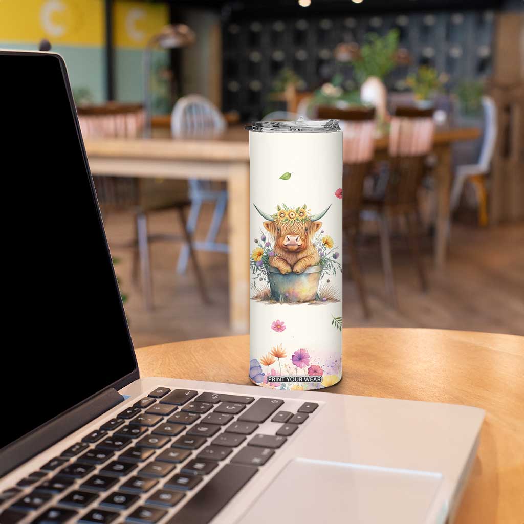 Highland Cow Gifts For Women Skinny Tumbler Cow Lover Farming Gifts For Cowgirls Farmers TB10 Print Your Wear