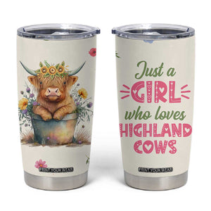 Highland Cow Gifts For Women Tumbler Cup Cow Lover Farming Gifts For Cowgirls Farmers TB10 Beige Print Your Wear