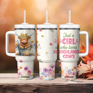 Highland Cow Gifts For Women Tumbler With Handle Cow Lover Farming Gifts For Cowgirls Farmers TB10 Print Your Wear