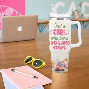 Highland Cow Gifts For Women Tumbler With Handle Cow Lover Farming Gifts For Cowgirls Farmers TB10 Print Your Wear