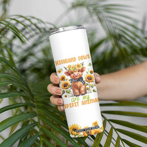 Highland Cow Gifts For Women Skinny Tumbler Funny Cow Gift For Cow Lovers Sunflower TB10 Print Your Wear