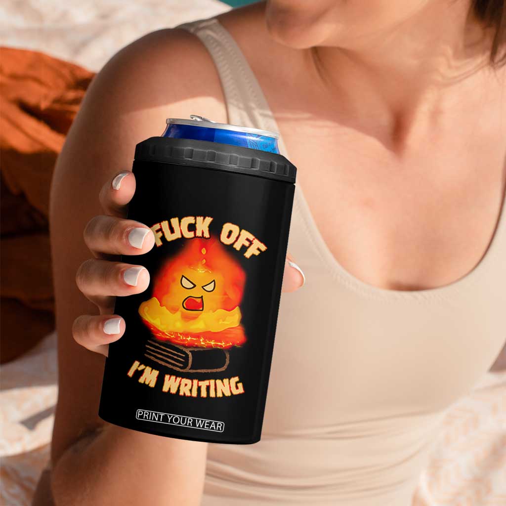 Fck Off Im Writing 4 in 1 Can Cooler Tumbler Writer Gfts For Author Warning Cup TB10 Print Your Wear