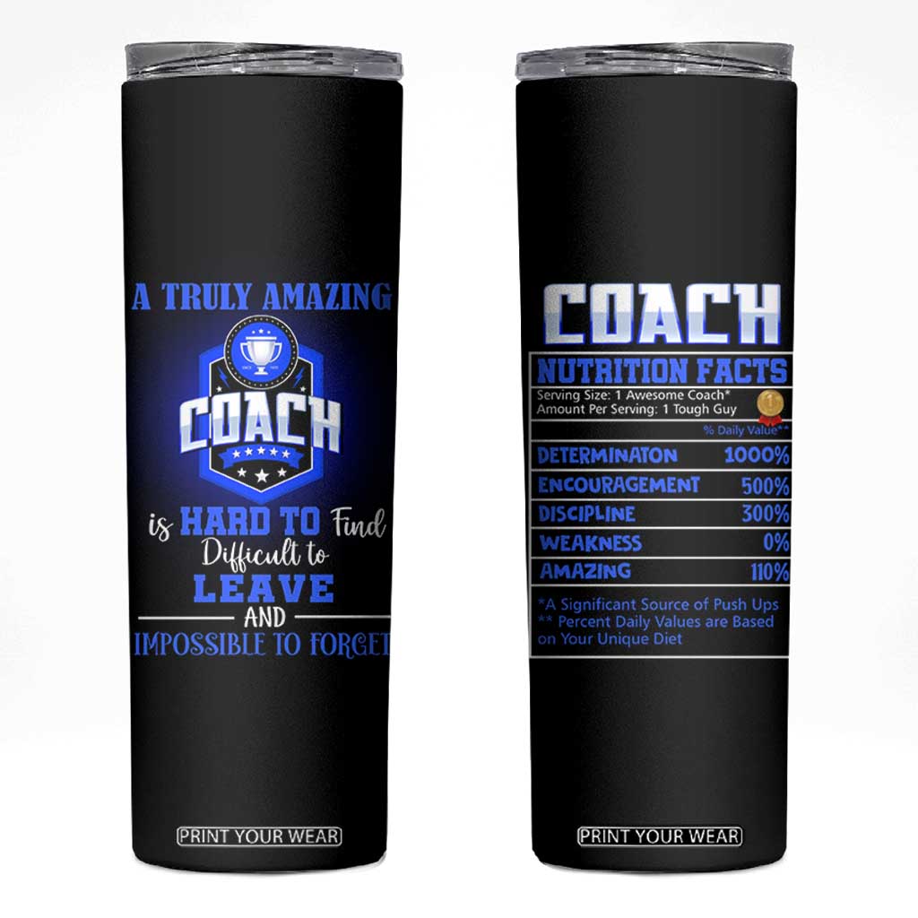 Coach Appreciation Gifts Skinny Tumbler Retirement Christmas Birthday Sports Coaches Gift TB10 Black Print Your Wear