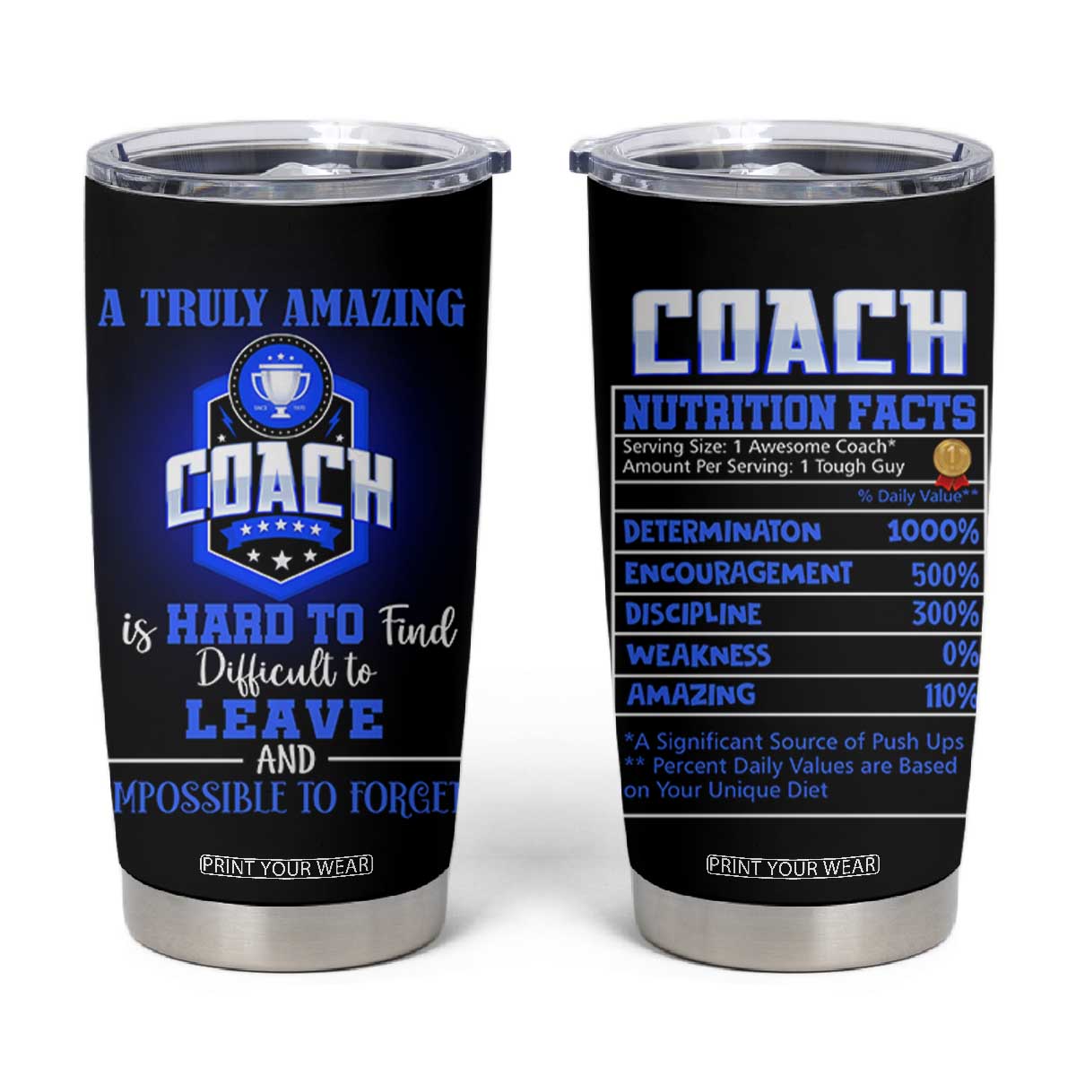 Coach Appreciation Gifts Tumbler Cup Retirement Christmas Birthday Sports Coaches Gift TB10 Black Print Your Wear