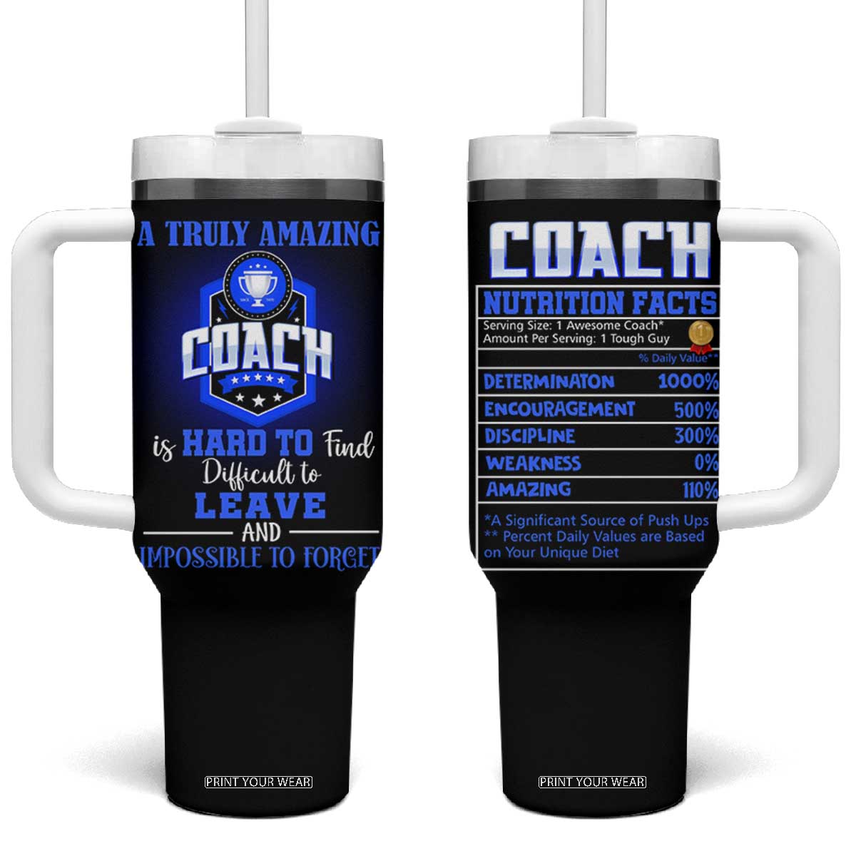 Coach Appreciation Gifts Tumbler With Handle Retirement Christmas Birthday Sports Coaches Gift TB10 One Size: 40 oz Black Print Your Wear