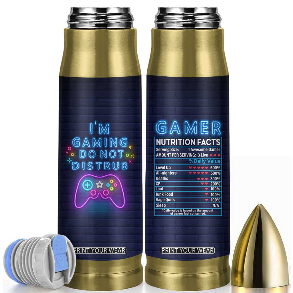 Gaming Gifts Bullet Tumbler Video Game Gamer Gift For Son Teen Boy Girl TB10 Navy Print Your Wear