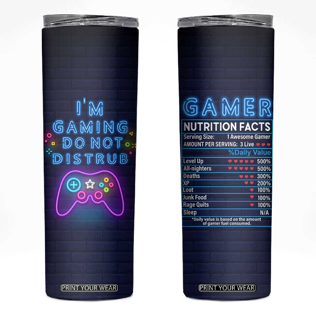 Gaming Gifts Skinny Tumbler Video Game Gamer Gift For Son Teen Boy Girl TB10 Navy Print Your Wear