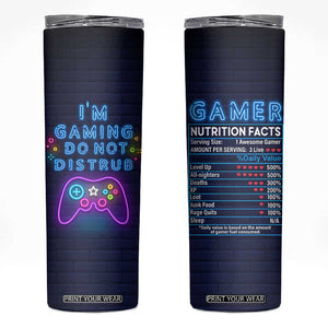 Gaming Gifts Skinny Tumbler Video Game Gamer Gift For Son Teen Boy Girl TB10 Navy Print Your Wear