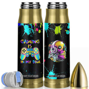 Gaming Gifts Bullet Tumbler Gamer Video Game Controller Colorful Graffiti Skeleton TB10 Black Print Your Wear
