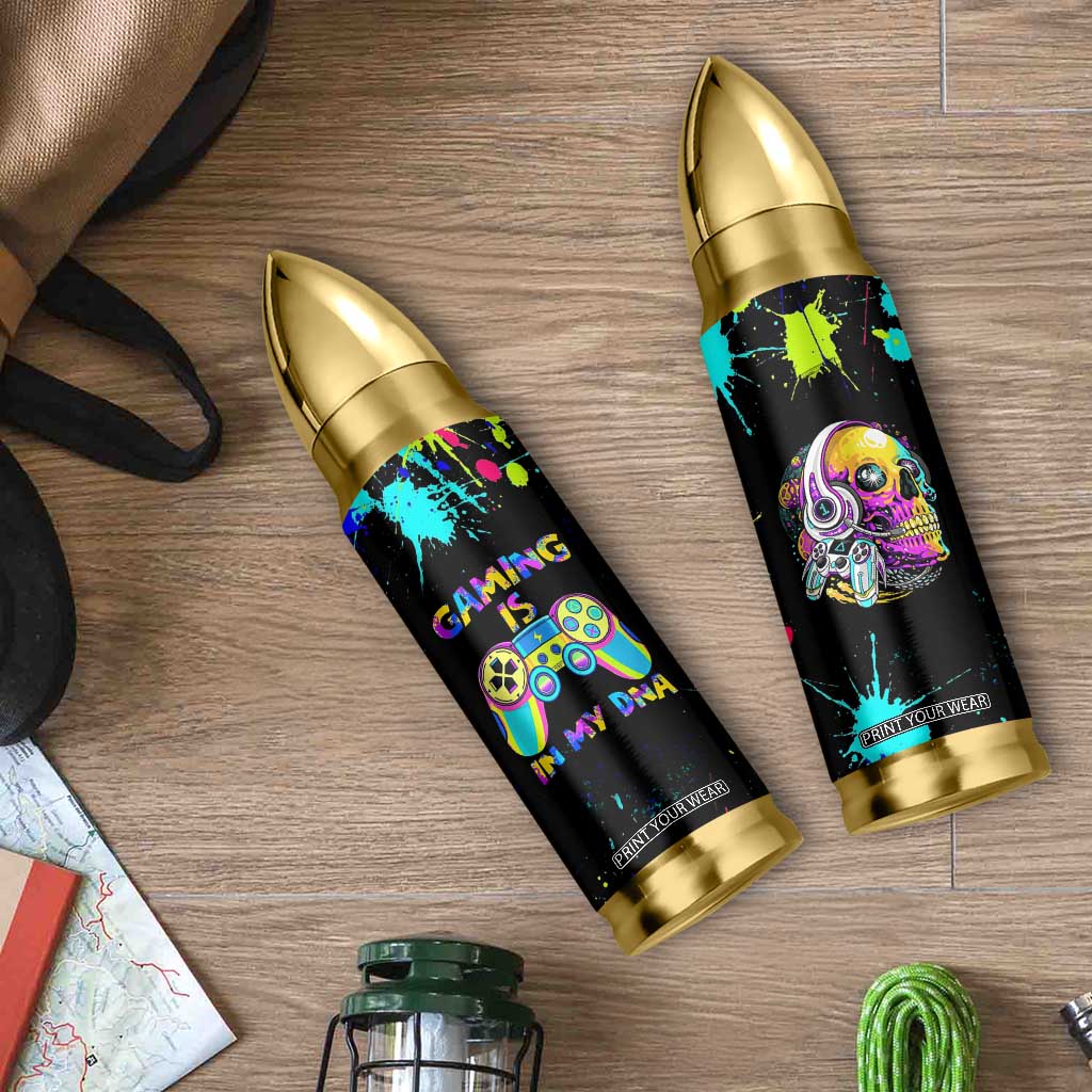 Gaming Gifts Bullet Tumbler Gamer Video Game Controller Colorful Graffiti Skeleton TB10 Print Your Wear