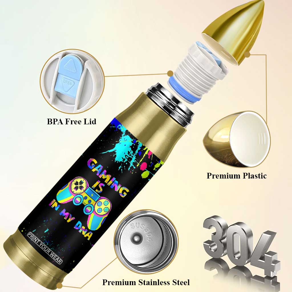 Gaming Gifts Bullet Tumbler Gamer Video Game Controller Colorful Graffiti Skeleton TB10 Print Your Wear
