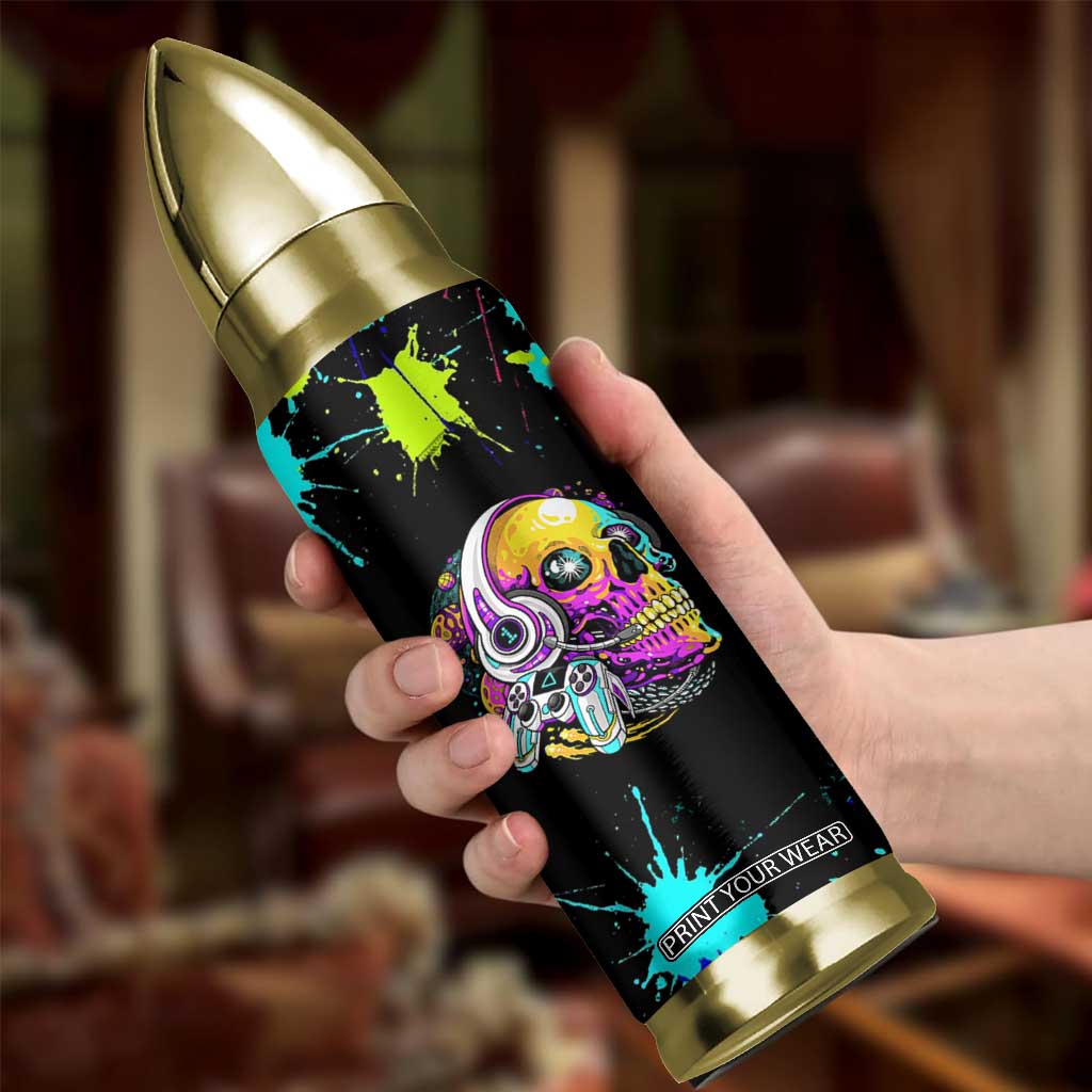 Gaming Gifts Bullet Tumbler Gamer Video Game Controller Colorful Graffiti Skeleton TB10 Print Your Wear
