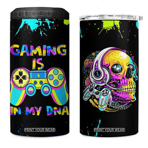 Gaming Gifts 4 in 1 Can Cooler Tumbler Gamer Video Game Controller Colorful Graffiti Skeleton TB10 One Size: 16 oz Black Print Your Wear