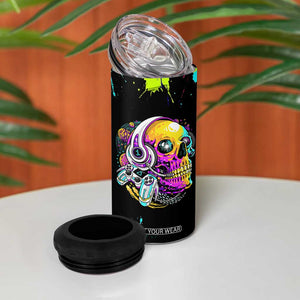 Gaming Gifts 4 in 1 Can Cooler Tumbler Gamer Video Game Controller Colorful Graffiti Skeleton TB10 Print Your Wear