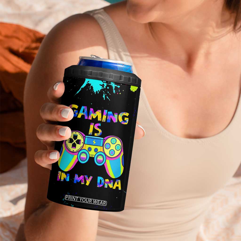 Gaming Gifts 4 in 1 Can Cooler Tumbler Gamer Video Game Controller Colorful Graffiti Skeleton TB10 Print Your Wear