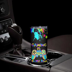 Gaming Gifts Skinny Tumbler Gamer Video Game Controller Colorful Graffiti Skeleton TB10 Print Your Wear