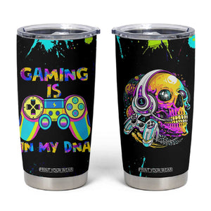 Gaming Gifts Tumbler Cup Gamer Video Game Controller Colorful Graffiti Skeleton TB10 Black Print Your Wear