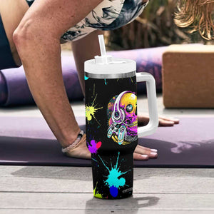 Gaming Gifts Tumbler With Handle Gamer Video Game Controller Colorful Graffiti Skeleton TB10 Print Your Wear