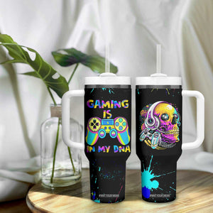 Gaming Gifts Tumbler With Handle Gamer Video Game Controller Colorful Graffiti Skeleton TB10 Print Your Wear