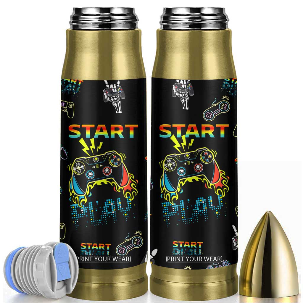 Gaming Gifts For Men Boys Bullet Tumbler Gamer Birthday Gift Gamings Stuff TB10 Black Print Your Wear