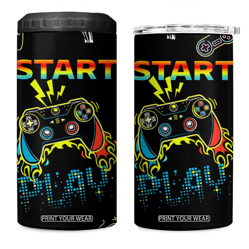 Gaming Gifts For Men Boys 4 in 1 Can Cooler Tumbler Gamer Birthday Gift Gamings Stuff TB10 One Size: 16 oz Black Print Your Wear