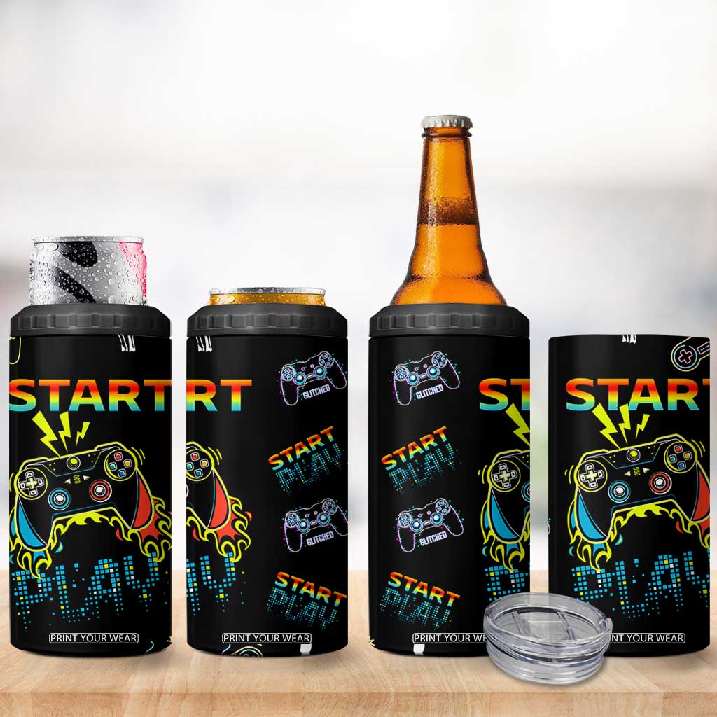 Gaming Gifts For Men Boys 4 in 1 Can Cooler Tumbler Gamer Birthday Gift Gamings Stuff TB10 Print Your Wear