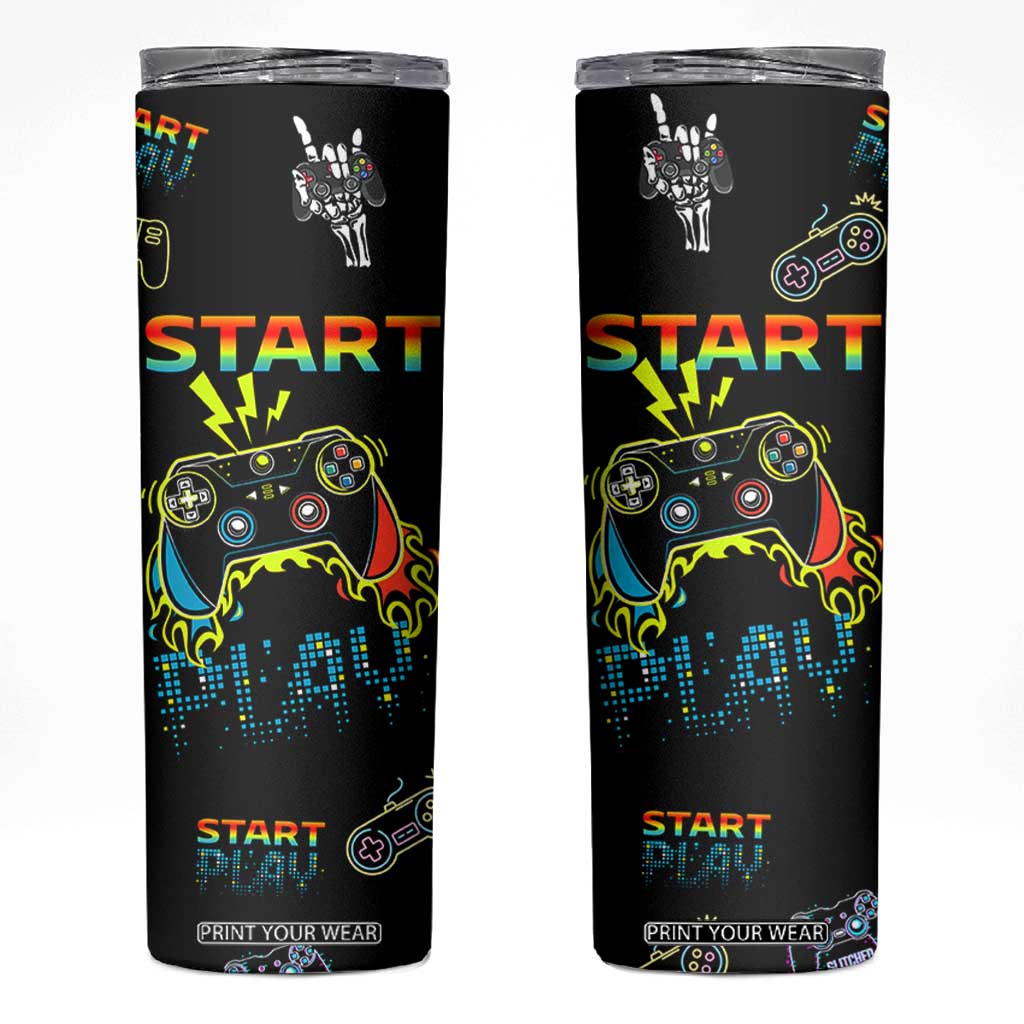 Gaming Gifts For Men Boys Skinny Tumbler Gamer Birthday Gift Gamings Stuff TB10 Black Print Your Wear