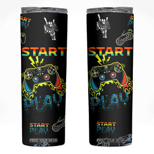 Gaming Gifts For Men Boys Skinny Tumbler Gamer Birthday Gift Gamings Stuff TB10 Black Print Your Wear