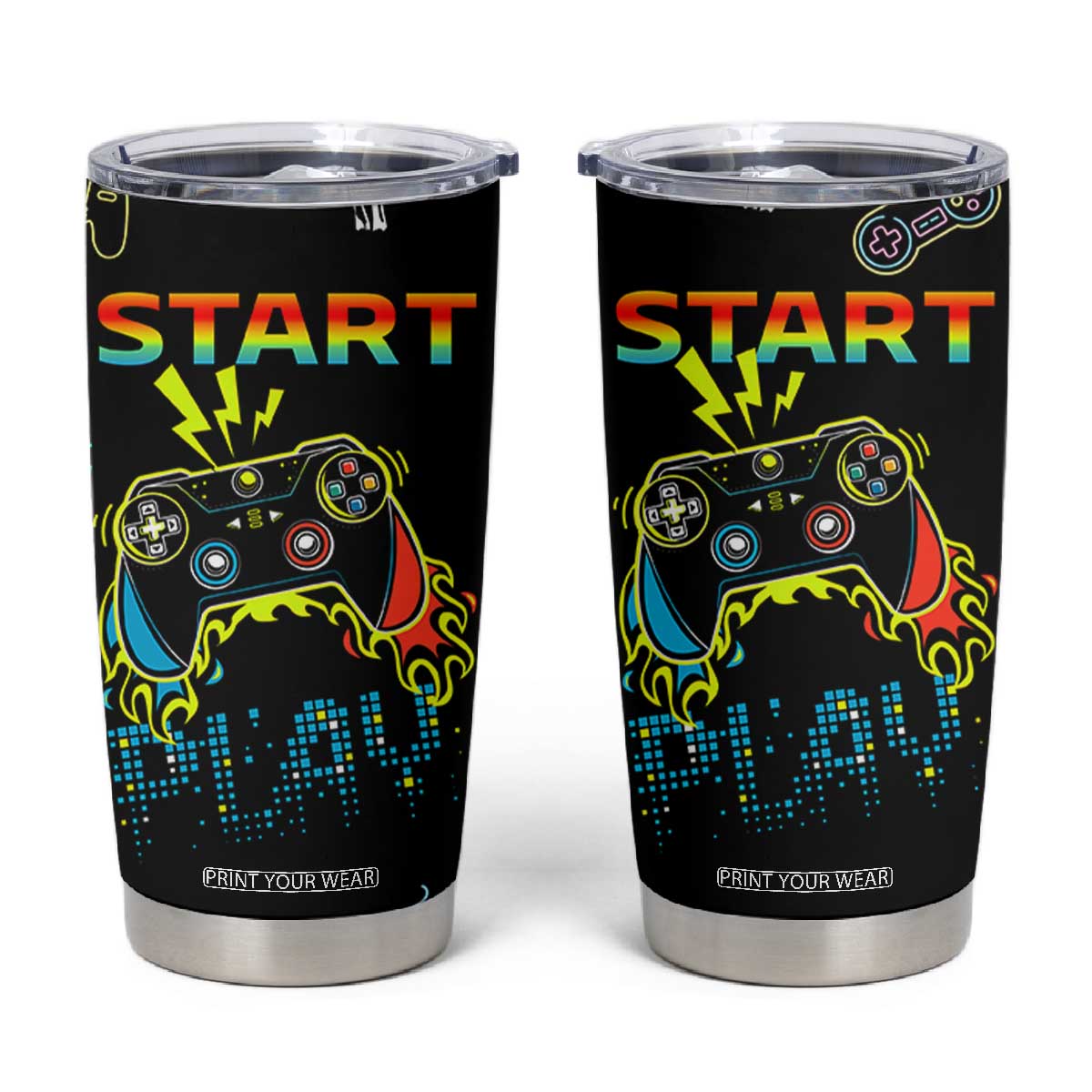 Gaming Gifts For Men Boys Tumbler Cup Gamer Birthday Gift Gamings Stuff TB10 Black Print Your Wear