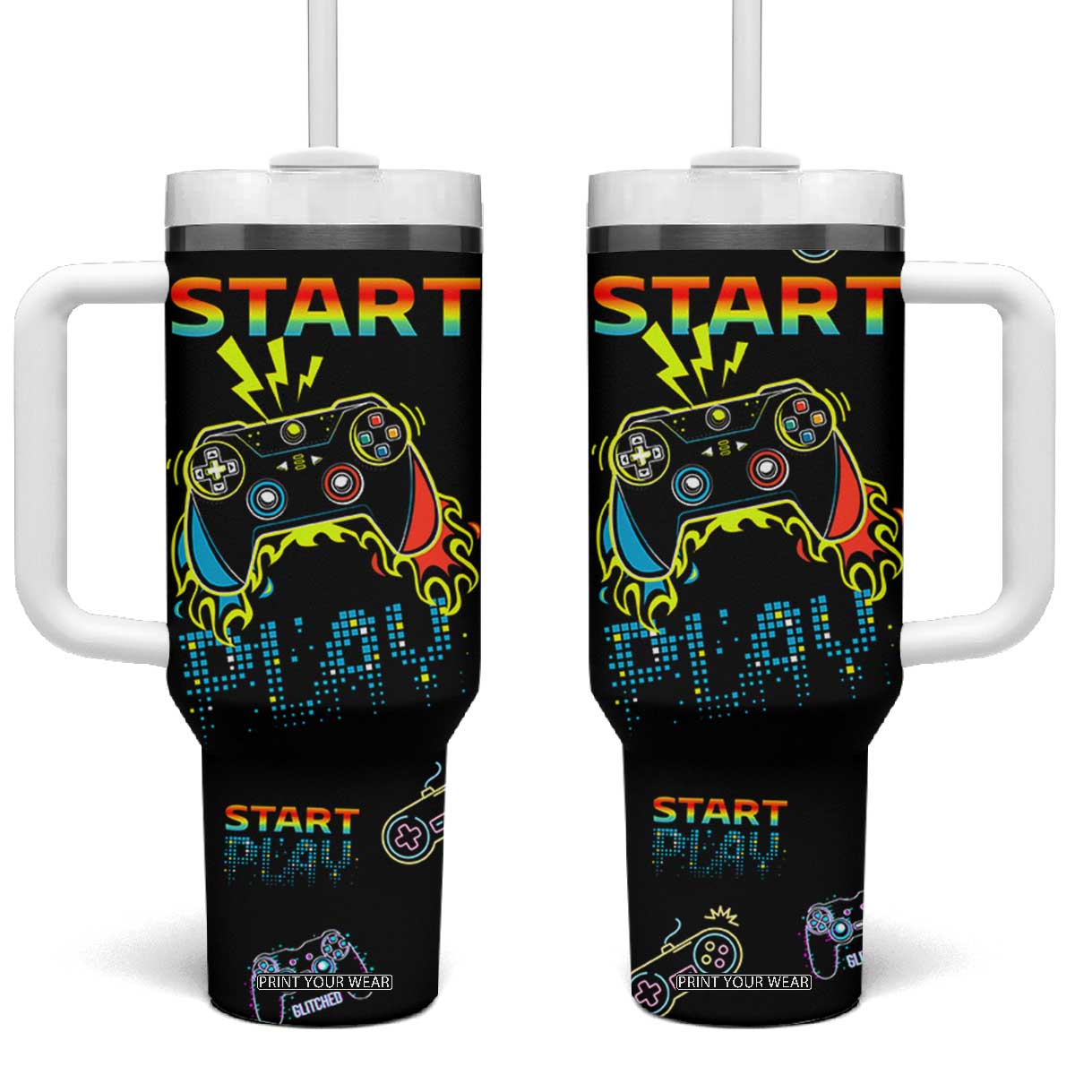 Gaming Gifts For Men Boys Tumbler With Handle Gamer Birthday Gift Gamings Stuff TB10 One Size: 40 oz Black Print Your Wear