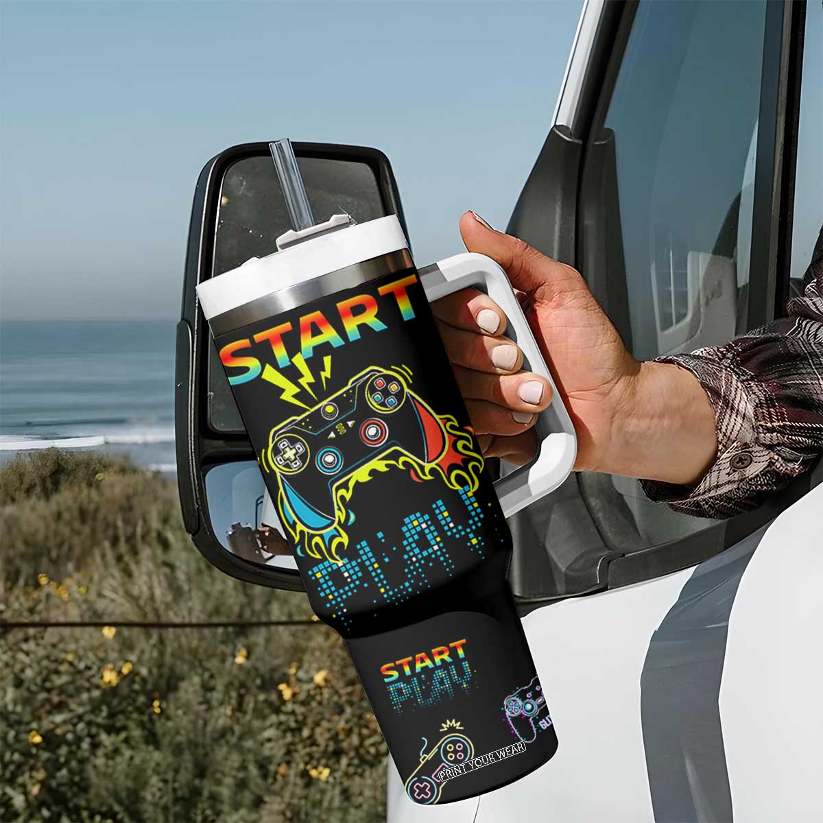 Gaming Gifts For Men Boys Tumbler With Handle Gamer Birthday Gift Gamings Stuff TB10 Print Your Wear