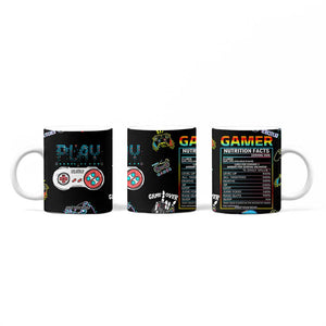 Gaming Gifts For Men Boys Coffee Mug Cool Gamer Nutritional Facts Video Game TB10 Print Your Wear
