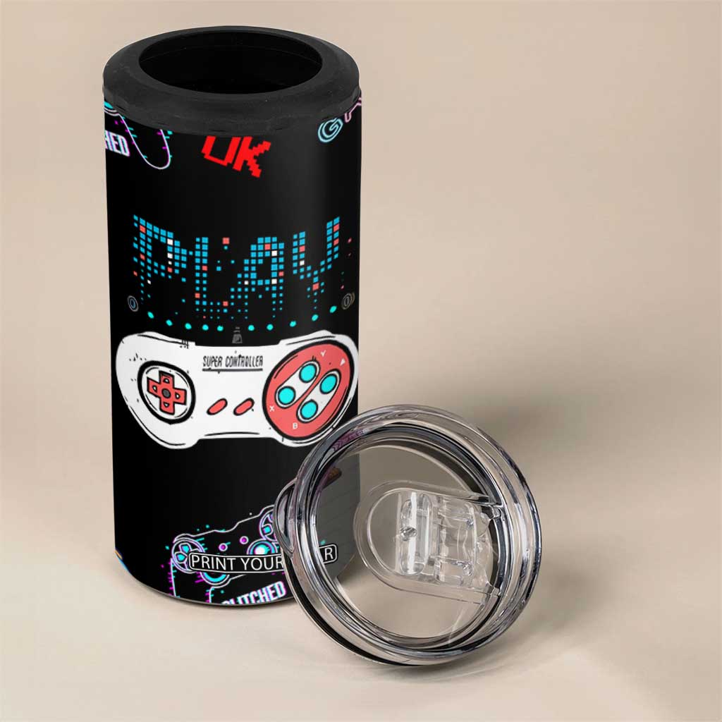 Gaming Gifts For Men Boys 4 in 1 Can Cooler Tumbler Cool Gamer Nutritional Facts Video Game TB10 Print Your Wear