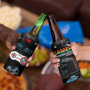 Gaming Gifts For Men Boys 4 in 1 Can Cooler Tumbler Cool Gamer Nutritional Facts Video Game TB10 Print Your Wear