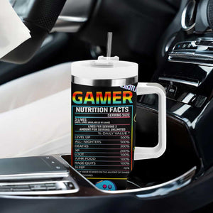 Gaming Gifts For Men Boys Tumbler With Handle Cool Gamer Nutritional Facts Video Game TB10 Print Your Wear