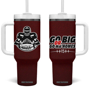 KC Football Tumbler With Handle Go Big Or Go Home Funny Gameday TB10 One Size: 40 oz Brown Print Your Wear