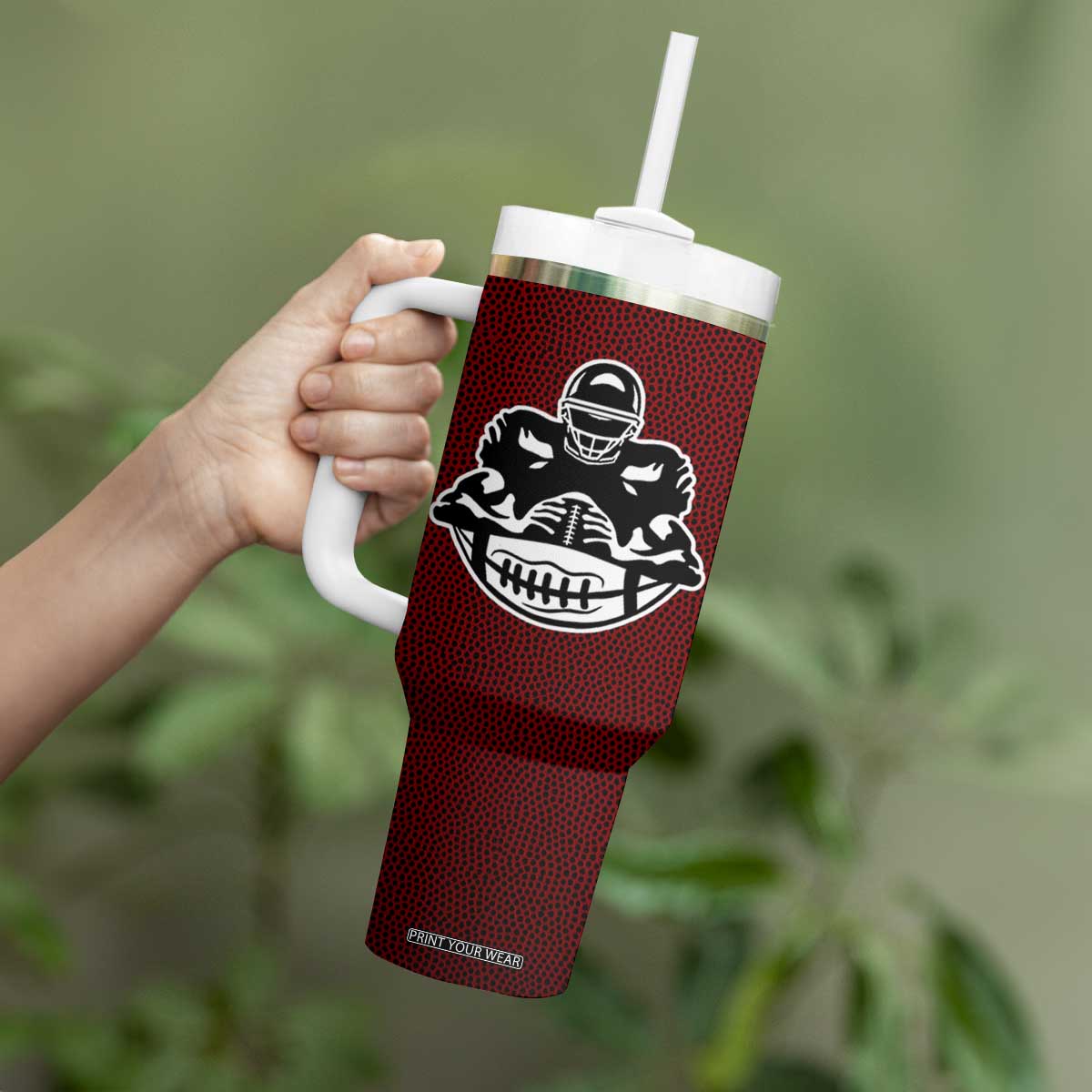 KC Football Tumbler With Handle Go Big Or Go Home Funny Gameday TB10 Print Your Wear