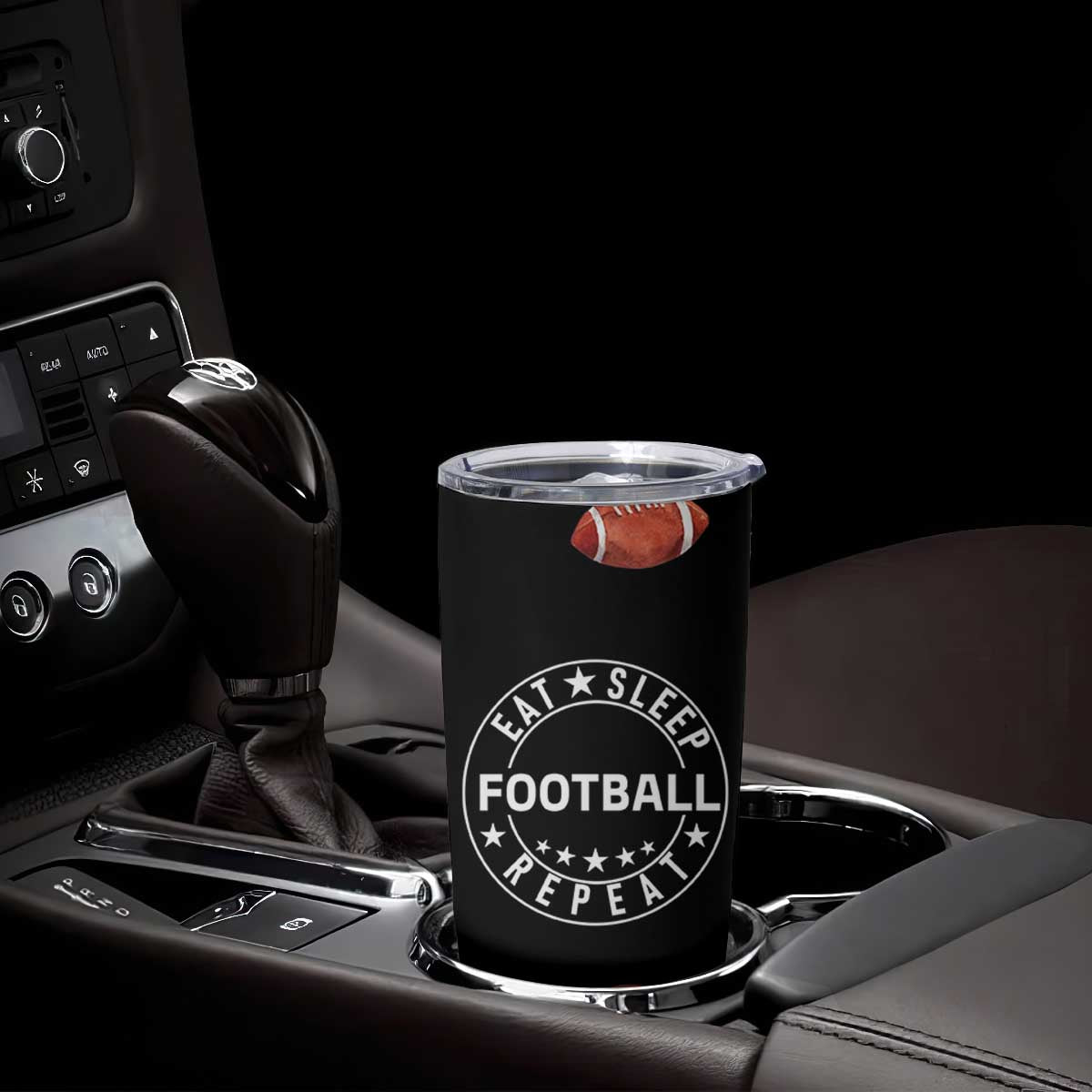 American Football Tumbler Cup Funny Eat Sleep Football Repeat TB10 Print Your Wear