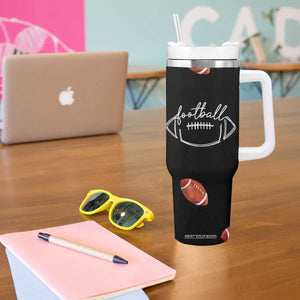 American Football Tumbler With Handle Funny Eat Sleep Football Repeat TB10 Print Your Wear