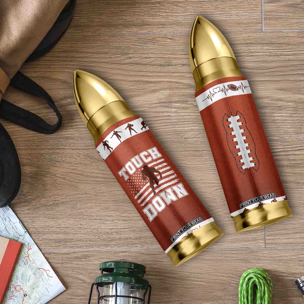Football Lovers Bullet Tumbler Touchdown Season American Flag TB10 Print Your Wear