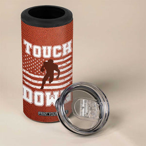 Football Lovers 4 in 1 Can Cooler Tumbler Touchdown Season American Flag TB10 Print Your Wear