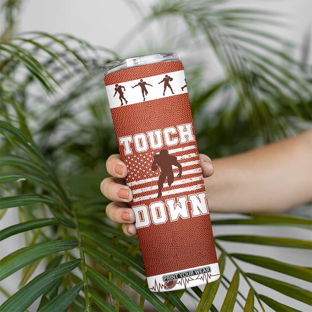 Football Lovers Skinny Tumbler Touchdown Season American Flag TB10 Print Your Wear