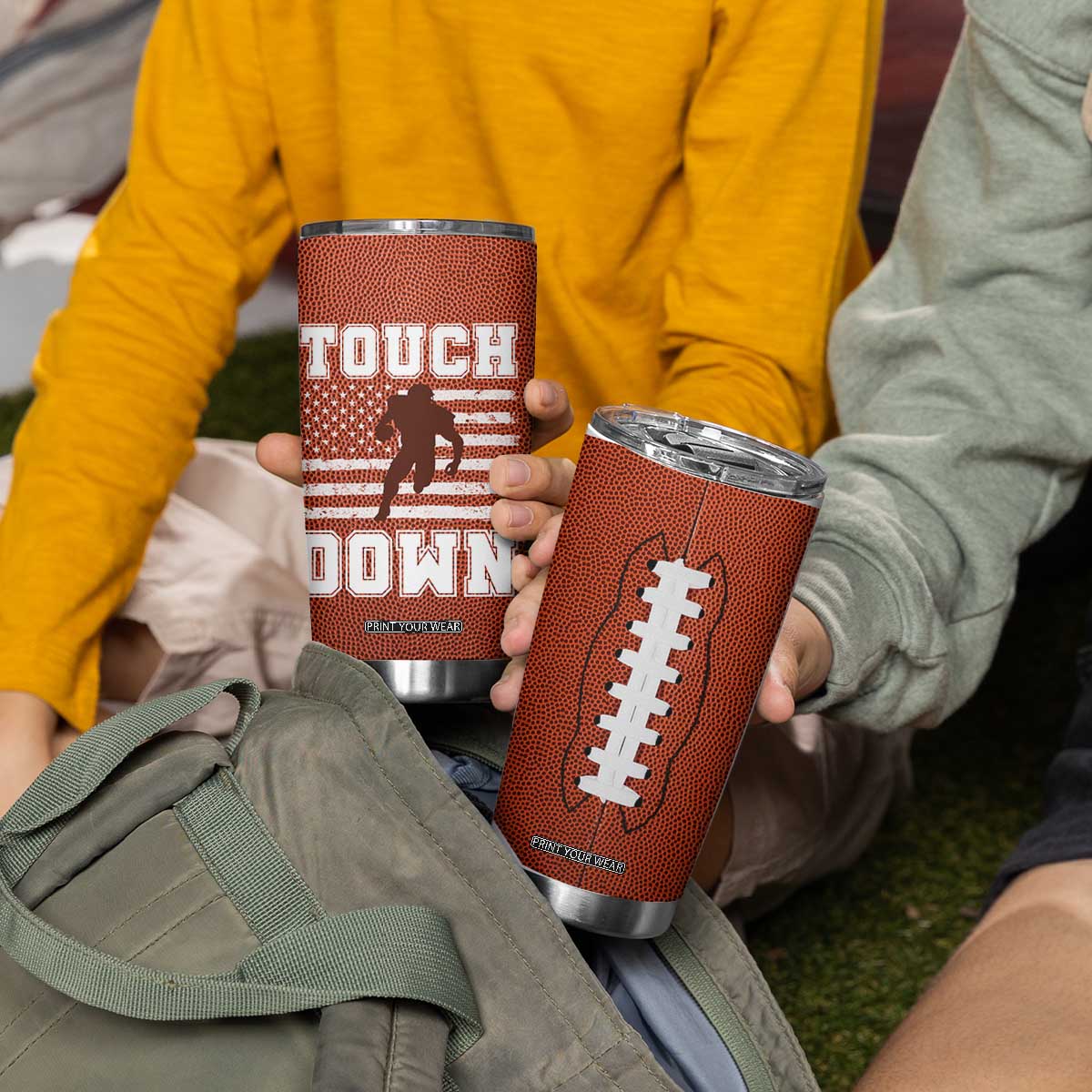 Football Lovers Tumbler Cup Touchdown Season American Flag TB10 Print Your Wear