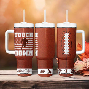 Football Lovers Tumbler With Handle Touchdown Season American Flag TB10 Print Your Wear