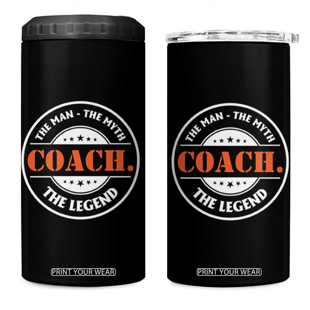 Coach Appreciation Gifts 4 in 1 Can Cooler Tumbler Thank You Coach Coaches Retirement Birthday Present Ideas TB10 One Size: 16 oz Black Print Your Wear