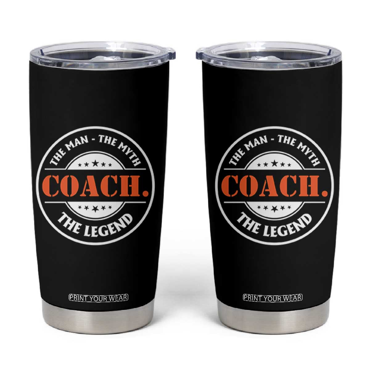 Coach Appreciation Gifts Tumbler Cup Thank You Coach Coaches Retirement Birthday Present Ideas TB10 Black Print Your Wear
