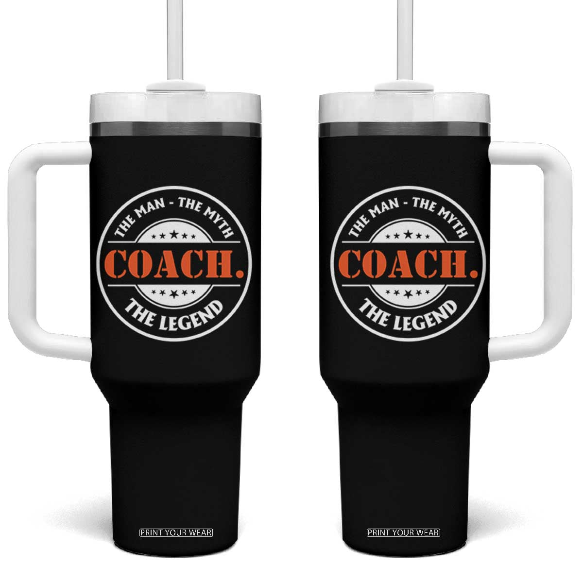 Coach Appreciation Gifts Tumbler With Handle Thank You Coach Coaches Retirement Birthday Present Ideas TB10 One Size: 40 oz Black Print Your Wear