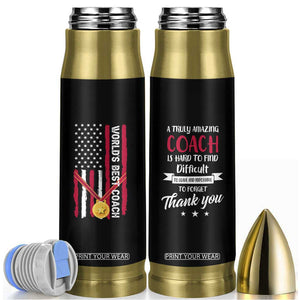 Best Coach Appreciation Gifts Bullet Tumbler Thank You Coach Coaches Appreciation Gifts US Flag TB10 Black Print Your Wear
