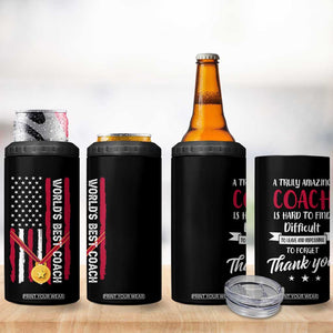 Best Coach Appreciation Gifts 4 in 1 Can Cooler Tumbler Thank You Coach Coaches Appreciation Gifts US Flag TB10 Print Your Wear